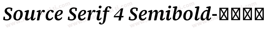 Source Serif 4 Semibold字体转换